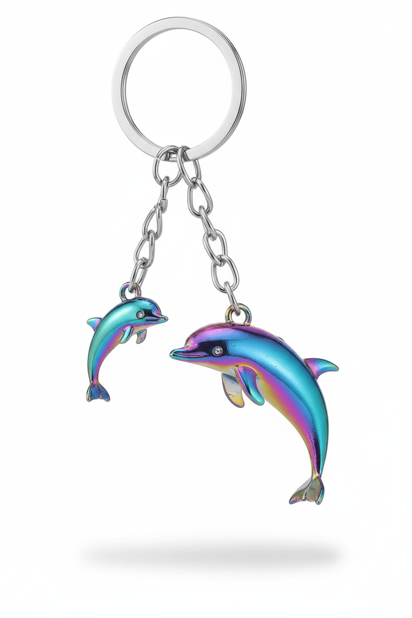 3D dolphin keychain - alternate view