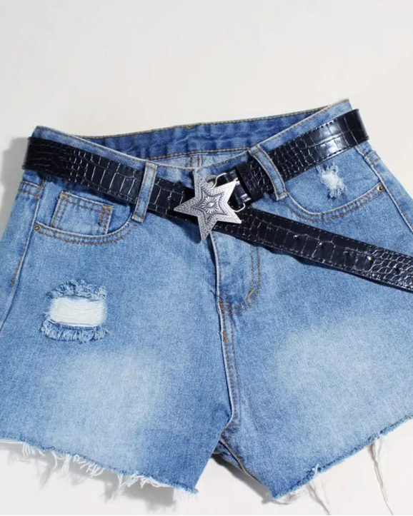 Star buckle belt flat lay - view 7