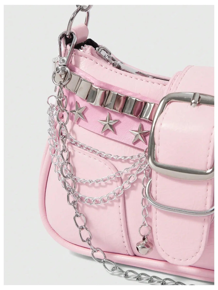 Maximalist embellished Y2K shoulder bag - view 16