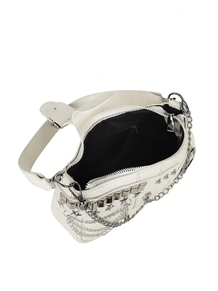 Maximalist embellished Y2K shoulder bag - view 10