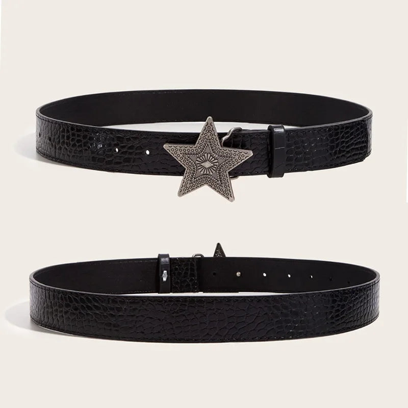 Star buckle belt flat lay - alternate view