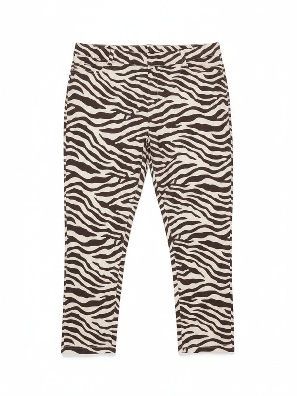 Zebra Print Capri Leggings — alternate view