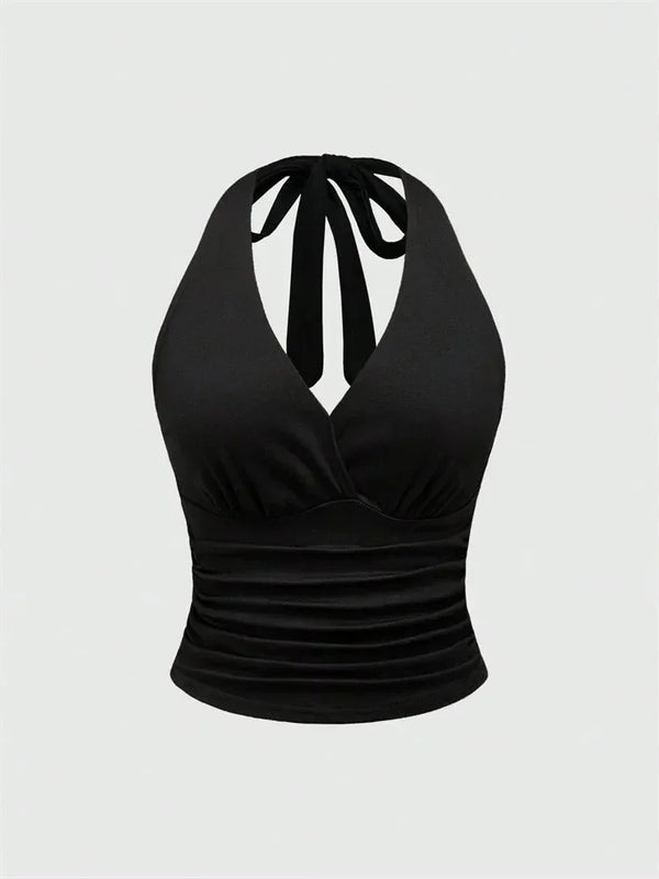 V-Neck Halter Top — alternate view