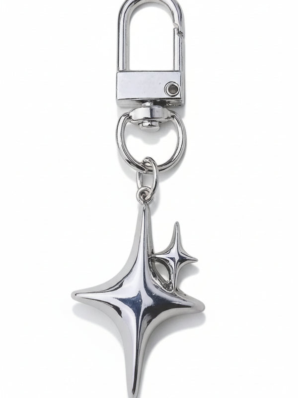 Star Moon Metal Keychain — alternate view