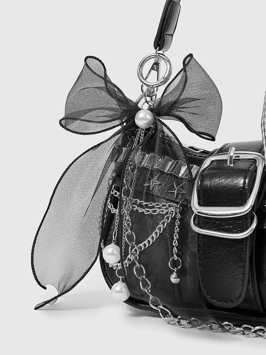 Maximalist embellished Y2K shoulder bag - view 6