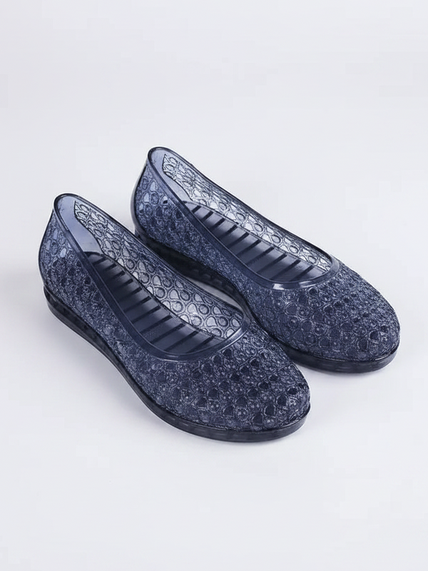 Round Toe Ballet Flat Jelly Sandals — alternate view