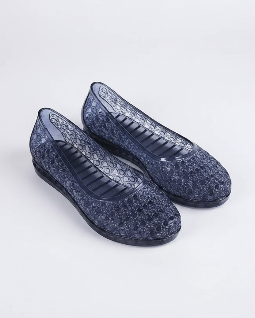 Round Toe Ballet Flat Jelly Sandals