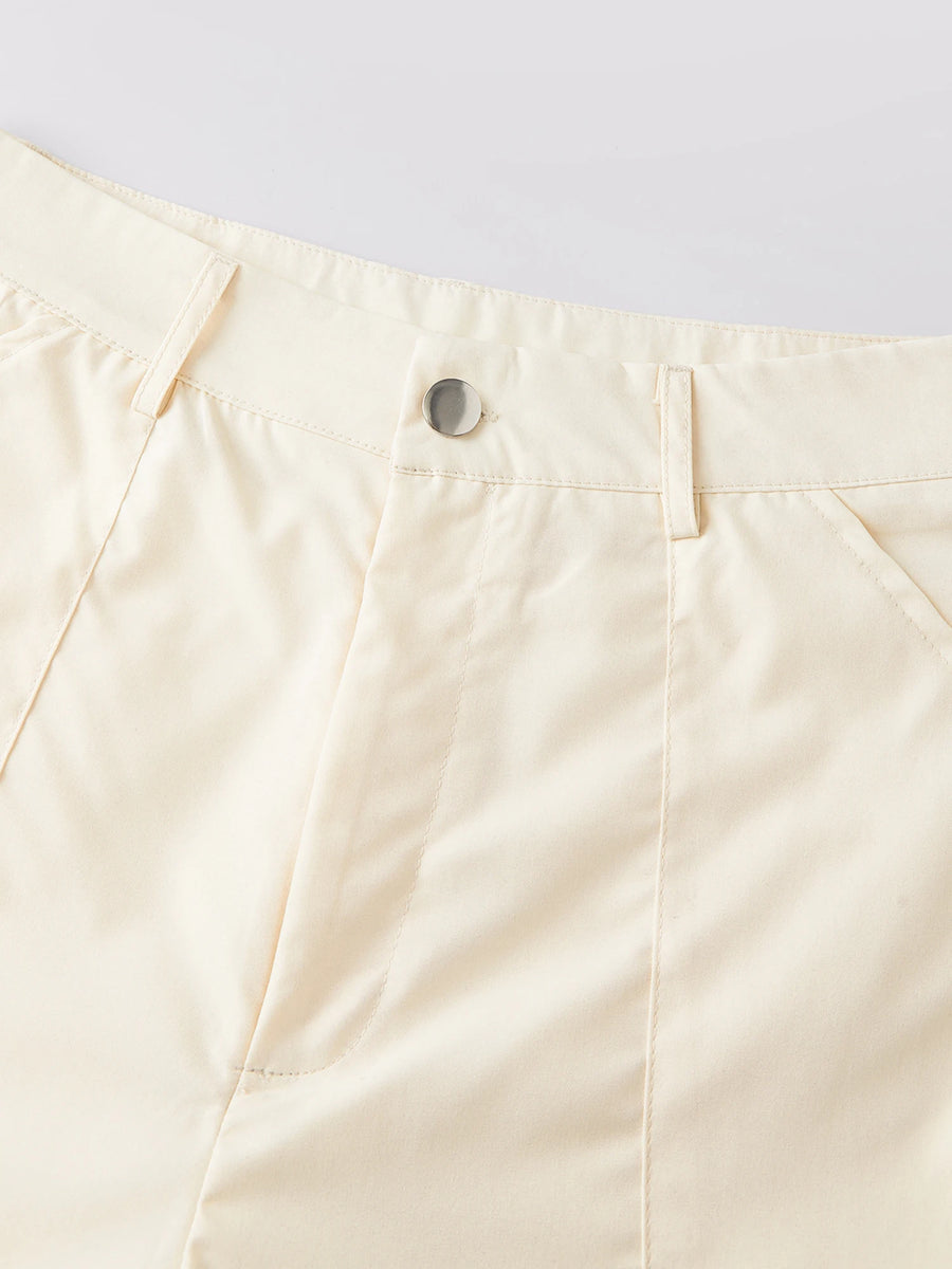 Drawstring cuff capri pants on model - view 5