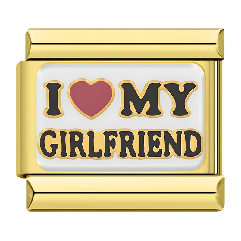 I love BF GF enamel Italian charm - view 5