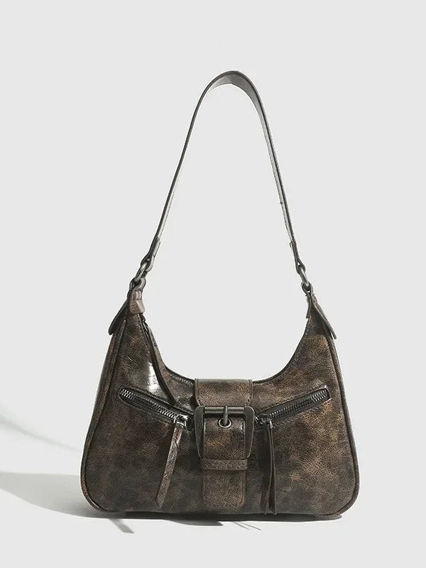 Retro Belt Clasp Shoulder Bag — alternate view