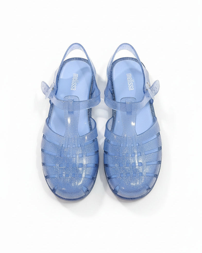 Lavender Glitter Jelly Sandals