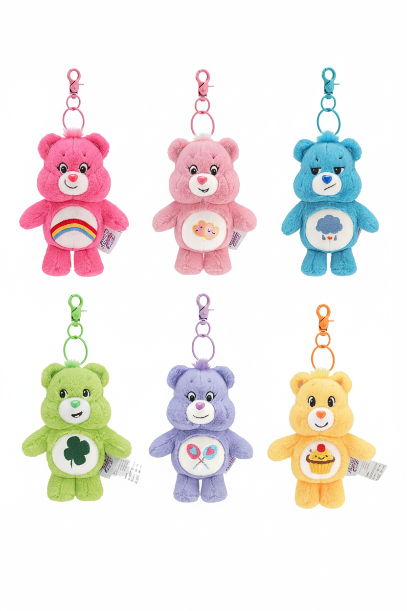 Care Bears plush bag charm keychain