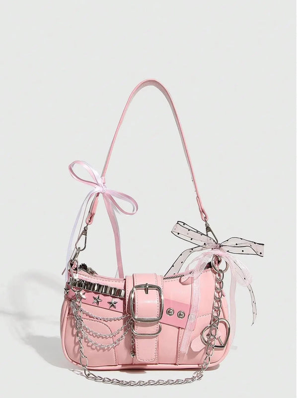 Maximalist embellished Y2K shoulder bag