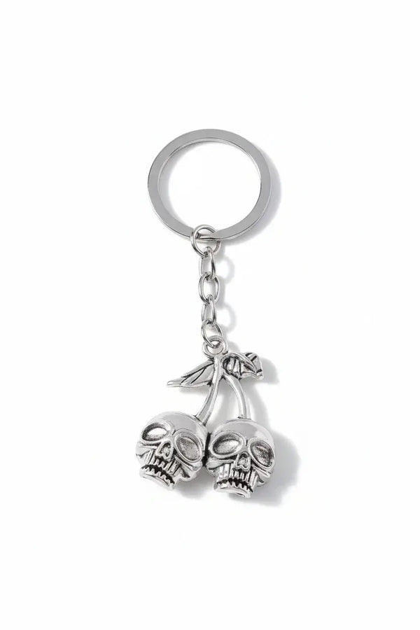 Skull cherry pendant keychain