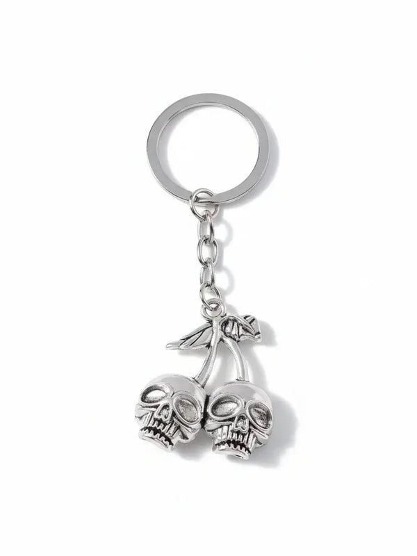 Skull cherry pendant keychain