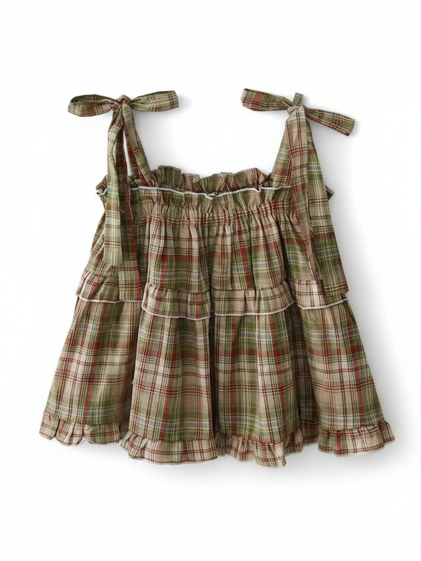 Plaid Baby Doll Top — alternate view