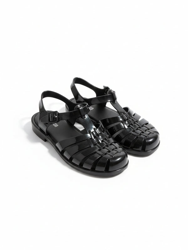 Black Jelly Sandals