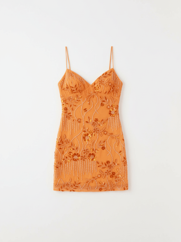 Sequin Beaded Cami Mini Dress — alternate view