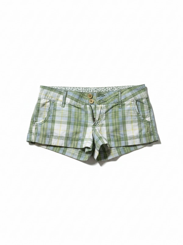 Plaid Low Rise Shorts