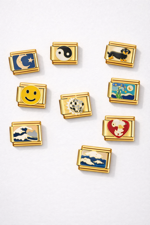 Italian charms collection four ocean theme