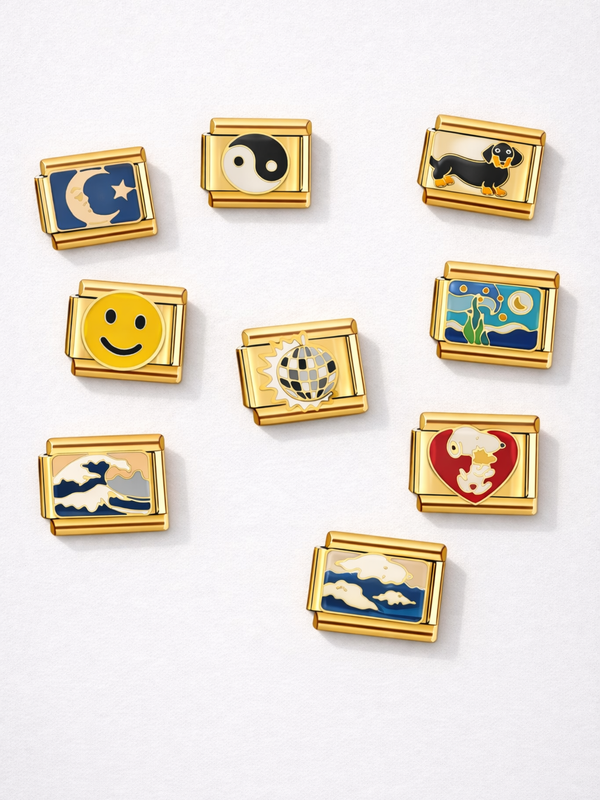 Italian charms collection four ocean theme