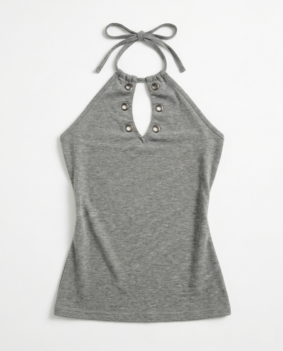 Rivet Halter Top