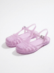 Square Toe Hollow Jelly Sandals