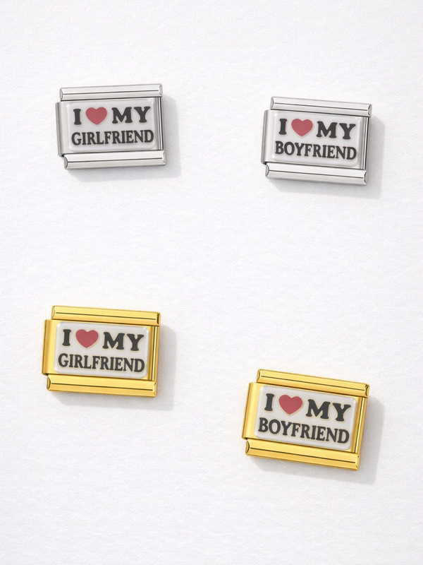 I love BF GF enamel Italian charm