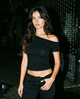 Ribbed Cotton Off-Shoulder Tee
